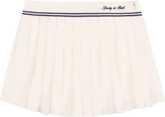 Sporty & Rich Signature Logo Abigail Skirt - Dames - Korte rokken - Wit - XS - Polyester - Rokken