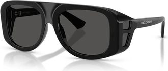 Dolce & Gabbana Pilot Zonnebril - unisex - Zonnebrillen - Zwart - 55 MM - Accessoires