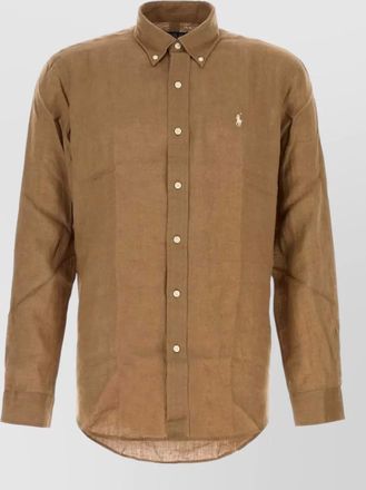 Polo Ralph Lauren linen shirt long sleeves button down collar