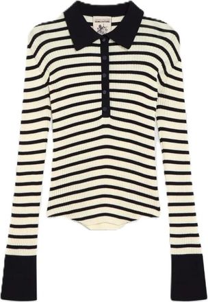 Semicouture Pullover Polo Aida - Dames - Ronde hals truien - Veelkleurig - L - Katoen - Truien & Vesten