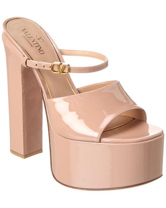 Valentino Vlogo Tan-Go 155 Patent Platform Sandal