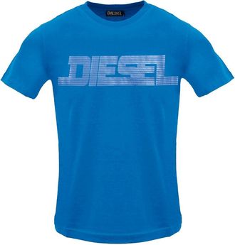 Diesel Heren Monotone Logo T-Shirt (Blauwe Saffier)