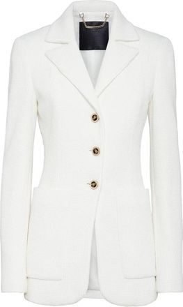 Philipp Plein Stretch Blazer met Drie Knopen - Dames - Blazers - Wit - XS - Katoen - Jassen