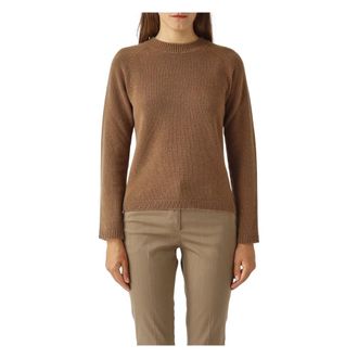 Max Mara Truien & Vesten, Dames, Bruin, L, Wol, Knit Donna S