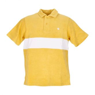 Carhartt Work in Progress Carhartt Wip, Polo Shirts, male, Yellow, Size: XL short-sleeve polo