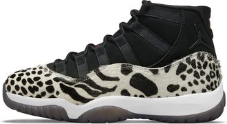 Nike Jordan Womens Air Jordan 11 WMNS AR0715 010 Animal Instinct - Size, Black/Red-sail-white, 8 UK