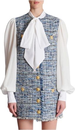 Balmain Mujer, Vestidos, Azul, Talla: 2XS