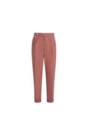 Brunello Cucinelli Trousers with double pleats and tabs in Salmon at Nordstrom, Size 54 It