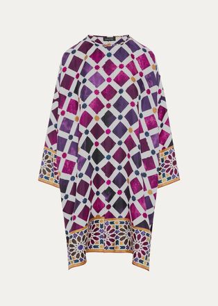 Eskandar Wide Bound Neck Shirt - Very Long With Slits