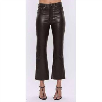 Pistola Denim Lennon High Rise Crop Boot Pants In Coated Mocha