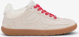 Ganni 08 Canvas Raw Edge Sneakers - Size 36 Parchement