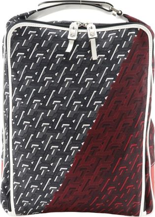 Christian Louboutin Black Red Color Nylon Backpack (Pre-Owned)