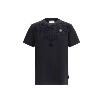 Philipp Plein Black Cotton Mens Sportswear