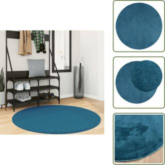 vidaXL The Living Store Tappeto OVIEDO a Pelo Corto Turchese &Oslash; 120 cm - Tappeto turchese