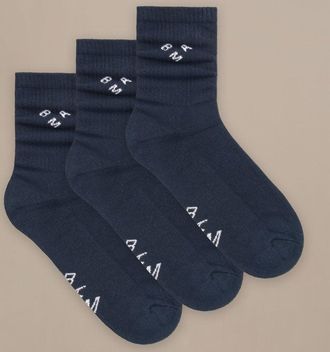 BAM Bamboo Active Crew Socks - 3 Pack - UK Size 8-11