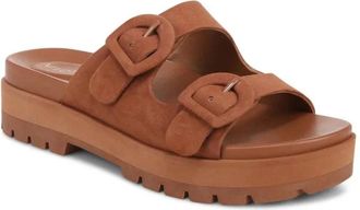 Vionic Capitola I9865L3200 Sandal Women Argan Oil Brown Suede Chunky ZAP2514