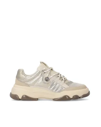 Pinko Platinum Suede Athena 01 Sneakers