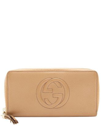 Gucci Beige Leather Soho Zip Around Wallet (Authentic Pre-Loved)