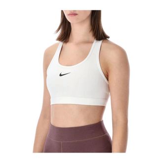 Nike Reggiseno sportivo Swoosh a medio sostegno con imbottitura - - Sport - Donna - Bianco - L