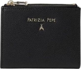Patrizia Pepe Zwarte ritsportemonnee voor vrouwen - Dames - Portefeuilles - Zwart - ONE Size - Leer - Accessoires