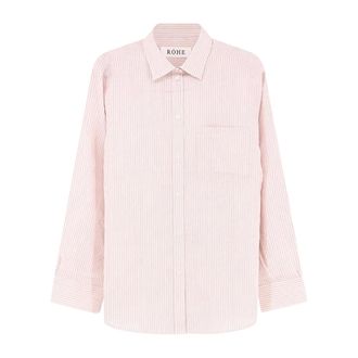 R&oacute;he Camicia Classica a Righe Button-Up - - Blouses & Shirts - Donna - Rosa - XS