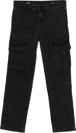AG - Adriano Goldschmied Knokke Slim Cargo Broek - Dames - Regular Fit Jeans - Zwart - W25 - Jeans