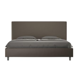 Itamoby Cama Matrimonial Contenedor Doble King Size 180x200 Focus K Color: Marr&oacute;n - Versi&oacute;n: Con Caja De Almacenaje
