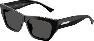 Jimmy Choo London Stijlvolle zonnebril in zwart - Dames - Zonnebrillen - Zwart - 54 MM - Accessoires