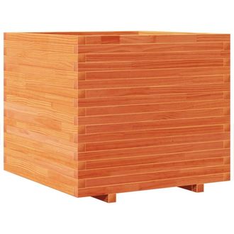 Berkfield Home Garden Planter Wax Brown 80x80x72 cm Solid Wood Pine | Size: 80 x 80 x 72 cm