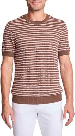 Paisley & Gray Stripe Short Sleeve Knit T-Shirt in Chocolate Mocha Blush at Nordstrom Rack, Size Xxx-Large