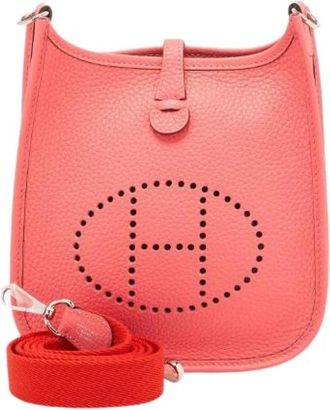 Herm&egrave;s Pre-owned Evelyne TPM 16 Schoudertas - Dames - Vintage Schoudertas - Rood - ONE Size - Wol - Vintage