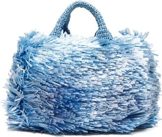 Prada Borsa tote Grass in rafia 2000-2020 - Blu
