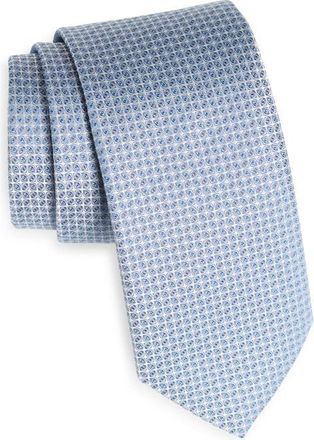 BOSS Micropattern Silk Blend Tie in Light/Pastel Blue at Nordstrom
