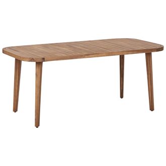 Beliani Beliani - Mesa De Jard&iacute;n R&uacute;stica Interior Exterior 180 X 90 Cm Madera De Acacia Certificada Maciza Paraggi