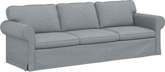vidaXL Sof&aacute; Gris Claro 245 X 82 X 80 Cm Tela Vidaxl