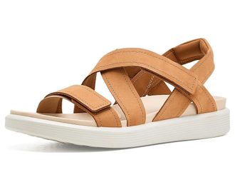 Ecco Soft Cross Strap Womens Dress Sandals Lion Nubuck : EU 42 (US Womens 11-11.5) M, Leather