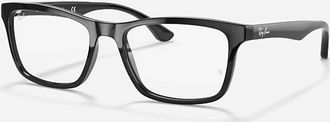 Ray-Ban Mens Square Optic Eyeglasses In Polished Black
