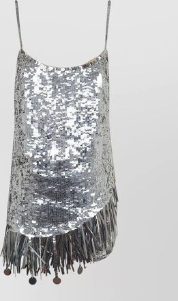 Andamane sequin fringe mini dress