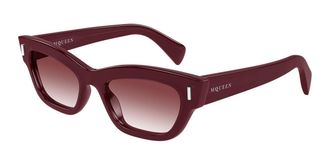 Alexander McQueen AM0548S 003 Womens Sunglasses Burgundy Size 52