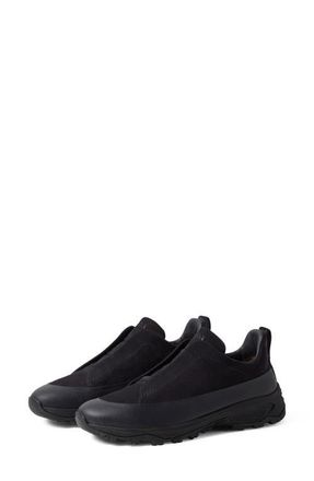 Ermenegildo Zegna Triple Stitch Monte Sneaker in Navy Blue at Nordstrom, Size 10.5Us