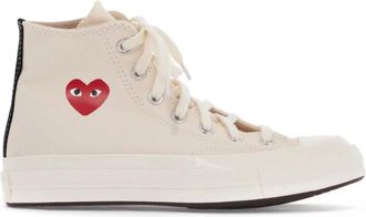 Comme Des Gar&ccedil;ons Ct 70 Hi Top Small Red Heart - Heren - Sneakers - Wit - 43 EU - Katoen - Schoenen