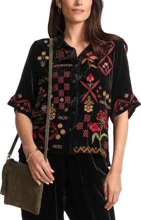 Johnny Was Malaya Silk-Blend Shirt