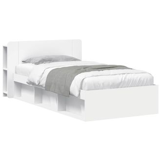 vidaXL Estructura De Cama Con Almacenamiento Blanco 100 X 200 Cm Vidaxl