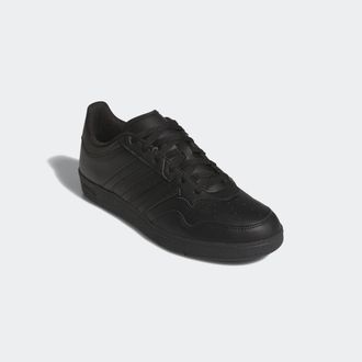 adidas Sneaker ADIDAS SPORTSWEAR HOOPS 4.0, Damen, Gr. 45, schwarz-weiss (core schwarz, core schwarz, cloud wei&szlig;), Synthetik, Schuhe Sneaker