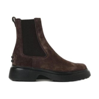 Tod's Schoenen, Dames, Bruin, 35 1/2 EU, Su&egrave;de, Gomma Su&egrave;de Chelsea Boots