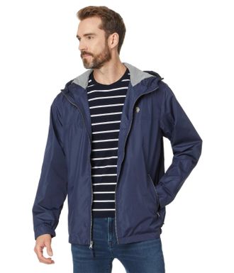 U.S.Polo Association U. S. Polo Assn. Windbreaker Jacket Mens Navy Blue Hooded Full Zip GBO3065
