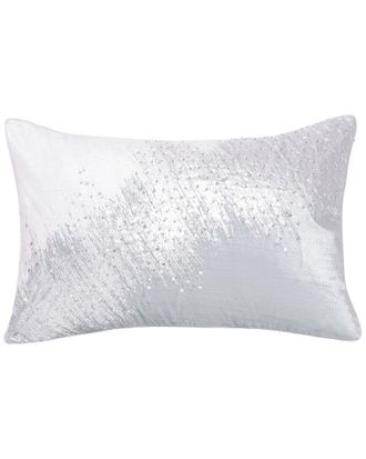 LR Home Lr Home Chloe Ivory & Silver Abstract Sequined Decorative Pillow