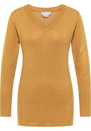 Usha Jumper Dames Mosterdgeel