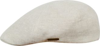 Sterkowski Rusty Cap | 100% Linen Flat for Men and Women Summer Golf English Duckbill Caps Irish Spring Peak Boys Sun Hat UK 7 1/2 Beige