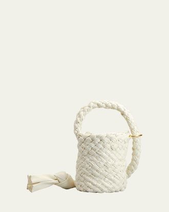 Bottega Veneta Kalimero Intrecciato Pleated Bucket Bag